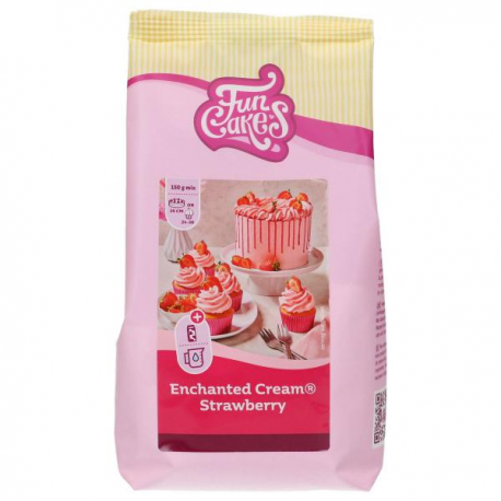 PREPARATO PER CREMA INCANTATA ALL FRAGOLA (utilizzabile al posto della panna montata) - 450 gr - Funcakes Mix