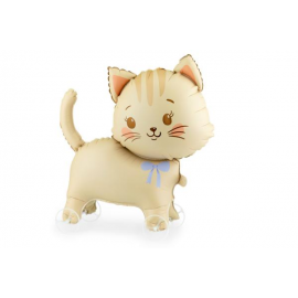 PALLONCINO MYLAR GATTINO CON ROTELLE - 61x65cm \\"Gonfiabile solo ad aria\\"