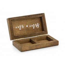 PROTAFEDI IN LEGNO \\"Mr & Mrs\\" 10x5,5cm
