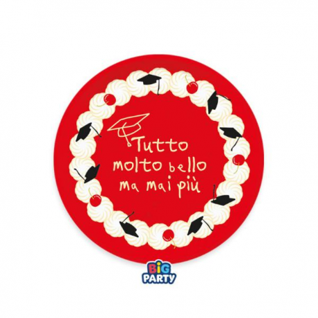 PIATTI LAUREA \\"UGLY CAKES\\" 22cm - 6 pezzi