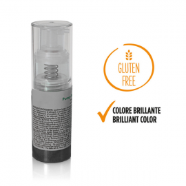 Pump spray alimentare GLITTERATO NERO - polvere alimentare 10g (Pump-Powder)