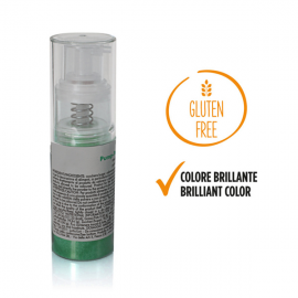 Pump spray alimentare GLITTERATO VERDE SMERALDO - polvere alimentare 10g (Pump-Powder)