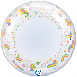 PALLONCINO DECO BUBBLE UNICORNI ø 61cm