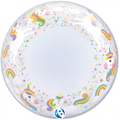 PALLONCINO DECO BUBBLE UNICORNI ø 61cm