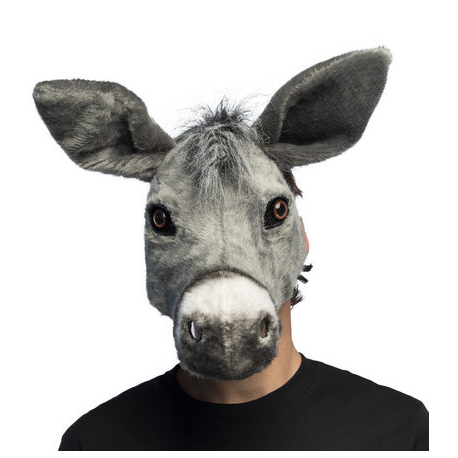 MASCHERA ASINO \\"effetto realistico\\" - HALF MASK DONKEY