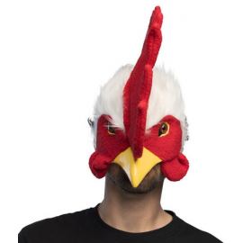 MASCHERA GALLO \\"effetto realistico\\" - HALF MASK ROOSTER