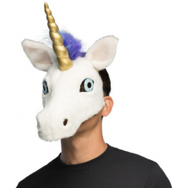 MASCHERA UNICORNO \\"effetto realistico\\" - HALF MASK UNICORN