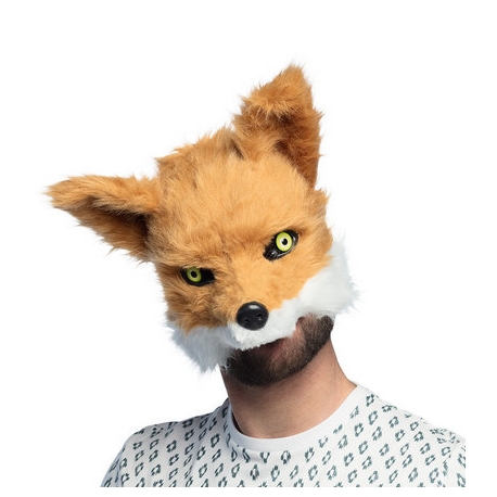 MASCHERA VOLPE \\"effetto realistico\\" - HALF MASK FOX