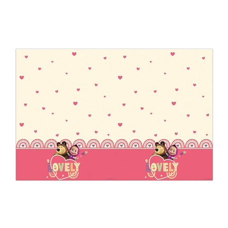 TOVAGLIA PLASTICA MASHA E ORSO CM.120X180