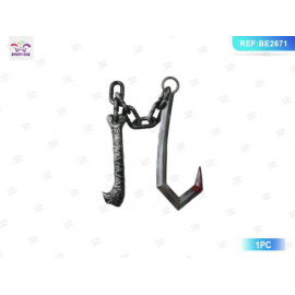 BASTONE CON GANCIO INSANGUINATO HALLOWEEN 87cm