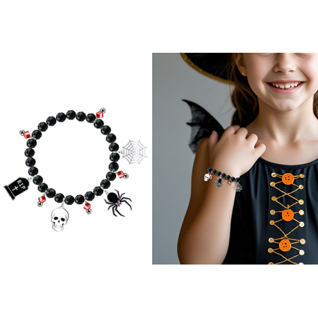 BRACCIALE HALLOWEEN CON FIGURE NERE
