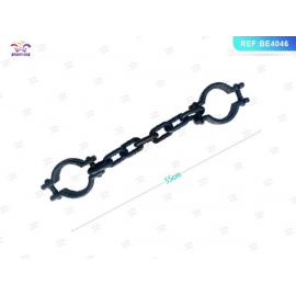 CATENA NERA CORTA CON MANETTE HALLOWEEN 55cm