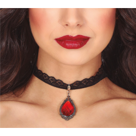 COLLANA CON RUBINI 5 CM