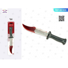 COLTELLO EFFETTO SANGUE HALLOWEEN 30cm