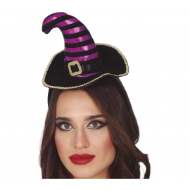 DIADEMA CAPPELLINO STREGA NERO/LILLA