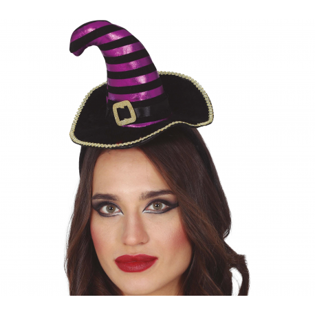 DIADEMA CAPPELLINO STREGA NERO/LILLA