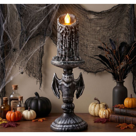 CANDELABRO PIPISTRELLO CON LUCE 26cm