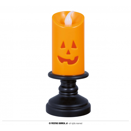CANDELE ARANCIONI HALLOWEEN CON LUCE 12,5 cm
