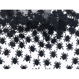 CONFETTI PER DECORAZIONE TAVOLA RAGNETTI NERI - 1,2x1,2cm - 15gr