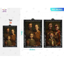 CORNICE TRASFORMABILE FAMIGLIA HALLOWEEN 39x25cm
