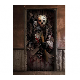 DECORAZIONE PORTA ASSASSINO ASCIA 180x80cm