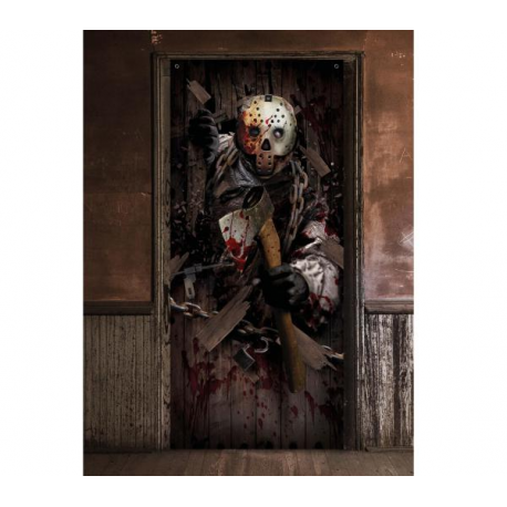 DECORAZIONE PORTA ASSASSINO ASCIA 180x80cm