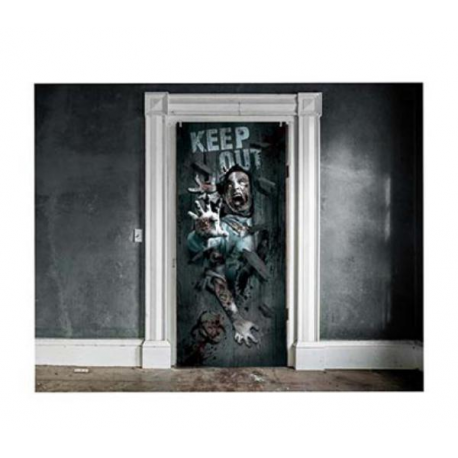 DECORAZIONE PORTA ATTACCO ZOMBIE 180x80cm