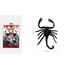 DECORAZIONI ANIMALI SCORPIONI NERI - 4 pz.