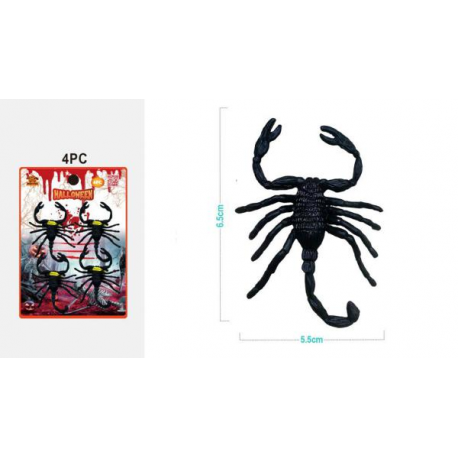 DECORAZIONI ANIMALI SCORPIONI NERI - 4 pz.