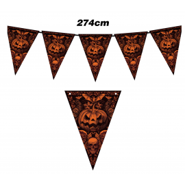 FESTONE BANDIERINE HALLOWEEN \\"ZUCCA GOTICA\\" 3mt