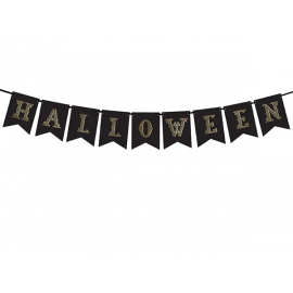 FESTONE BANNER SCRITTA \\"Halloween\\" retrò - 20 x 175 cm