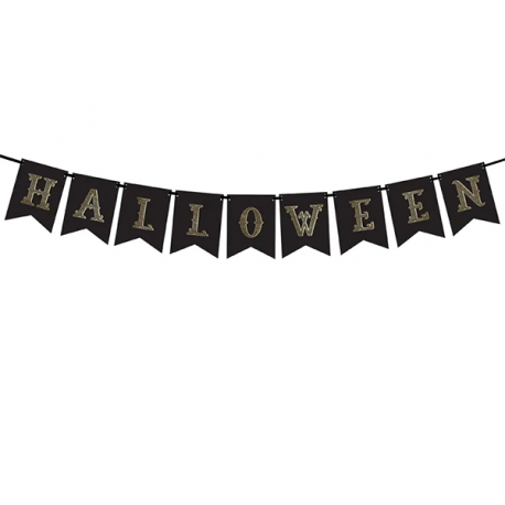 FESTONE BANNER SCRITTA \\"Halloween\\" retrò - 20 x 175 cm