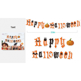 FESTONE DECORATIVO SCRITTA \\"HAPPY HALLOWEEN\\" 3,5mt