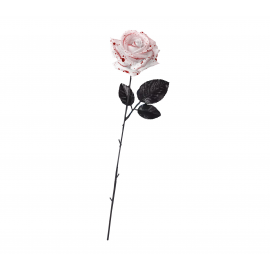 FIORE BIANCO CON SANGUE 42 CM