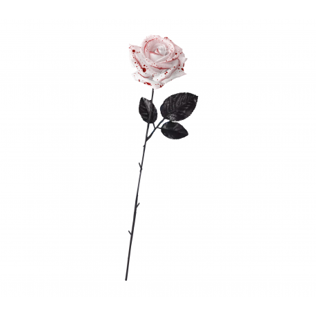 FIORE BIANCO CON SANGUE 42 CM
