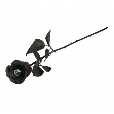 FIORE BLU E NERO CON OCCHIO 42 CM
