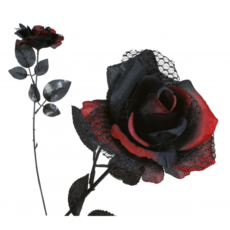 FIORE ROSSO E NERO, 40 CM