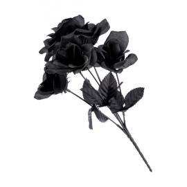 MAZZO 5 ROSE NERE - h. 32cm