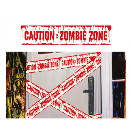 NASTRO “CAUTION - ZOMBIE ZONE” 600 X 12 CM