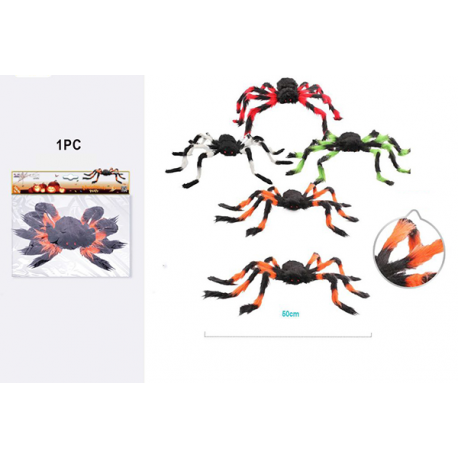 RAGNO FINTO COLORATO HALLOWEEN 50cm