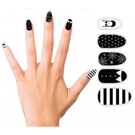 12 UNGHIE "GOTHIC GIRL" CON COLLA