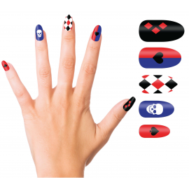 12 UNGHIE "HARLEY QUEEN" CON COLLA