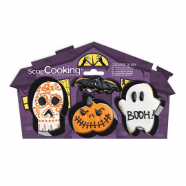 CUTTER WILTON SET 4 PZ. HOUNTED HOUSE - zucca, teschio, pipistrello, fantasma