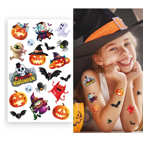FOGLIO PER TATUAGGI DI HALLOWEEN PER BAMBINI