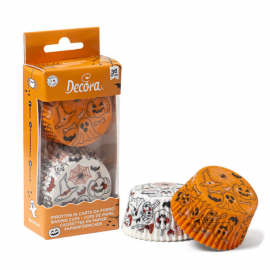 PIROTTINI PER CUPCAKES - HALLOWEEN ZUCCA E FANTASMA 50x32mm PZ.36