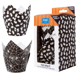 PORTAPIROTTINI MUFFIN A TULIPANO - HALLOWEEN "SPOOKY NIGHT" - 24 Pz.