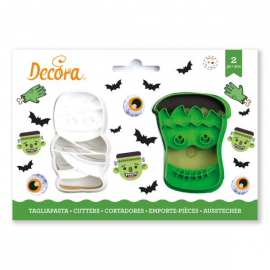SET 2 TAGLIAPASTA HALLOWEEN IN PLASTICA - MOSTRO & MUMMIA