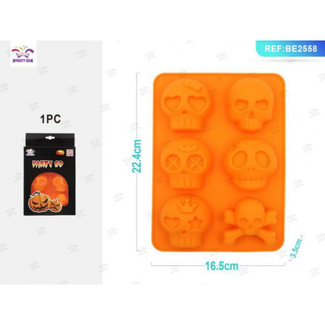 STAMPO IN SILICONE TESCHI ASSORTITI HALLOWEEN