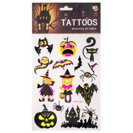TATUAGGI HALLOWEEN COLORI FLUO