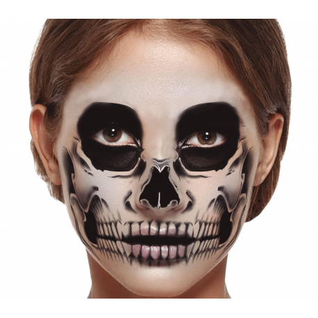 TATUAGGI VISO SCHELETRO 30X14 CM